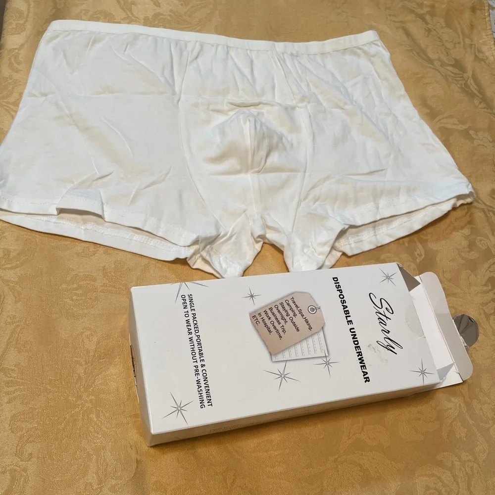 NIB 5pcs Mens Disposable Cotton Underwear
